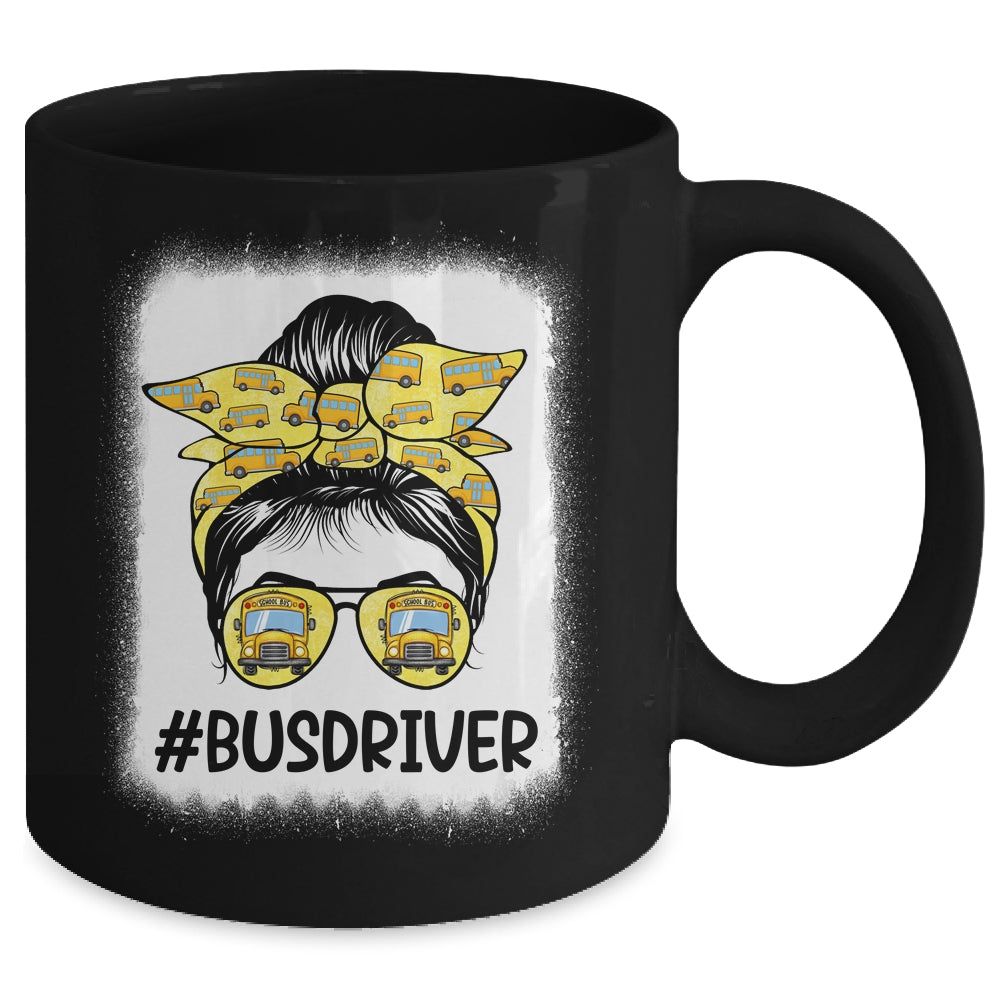 Bus Driver Life Messy Bun Hair Cute Back To School Mug | siriusteestore