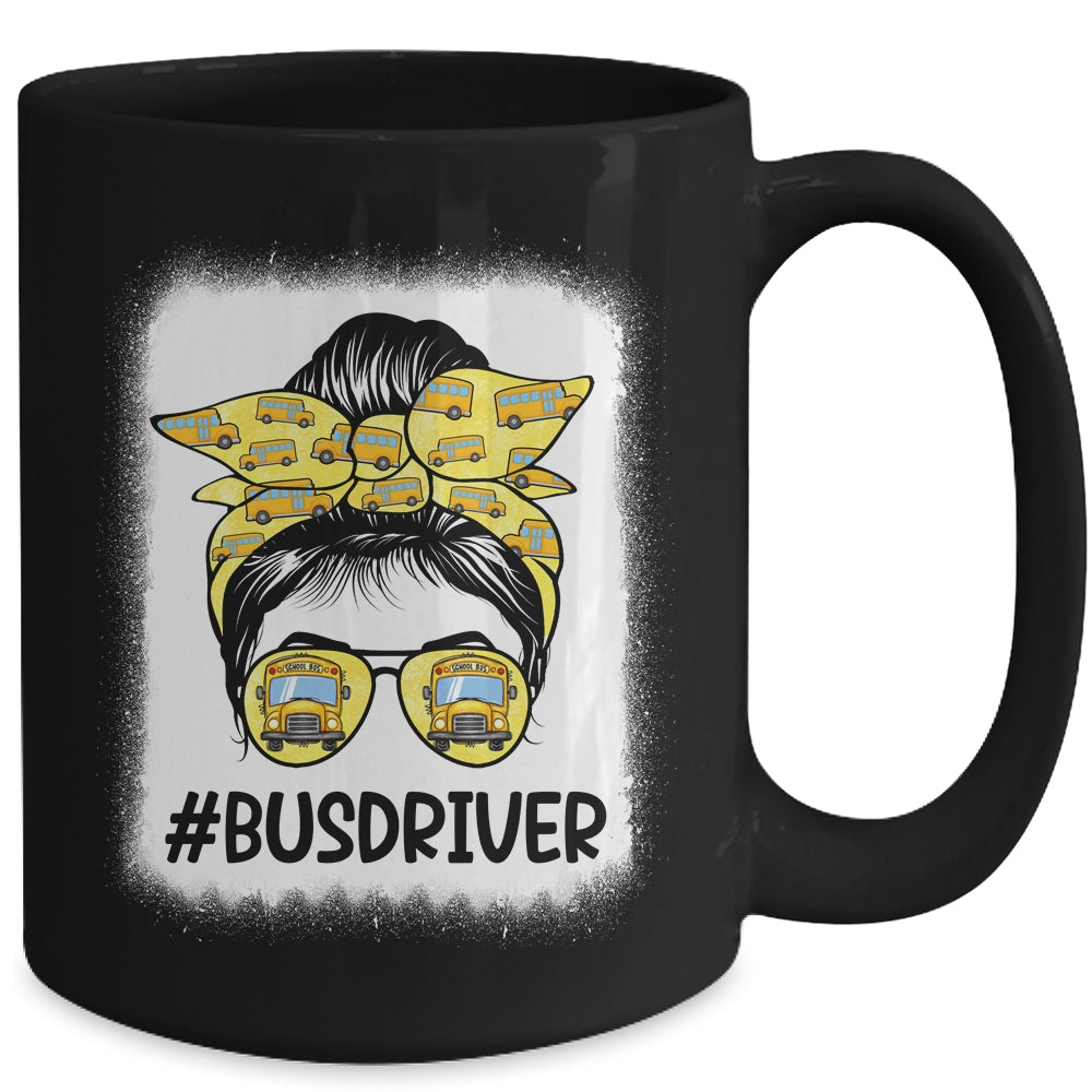 Bus Driver Life Messy Bun Hair Cute Back To School Mug | siriusteestore