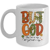 But God Christian Fall Autumn Thankful Floral Coquette Bow Mug | siriusteestore