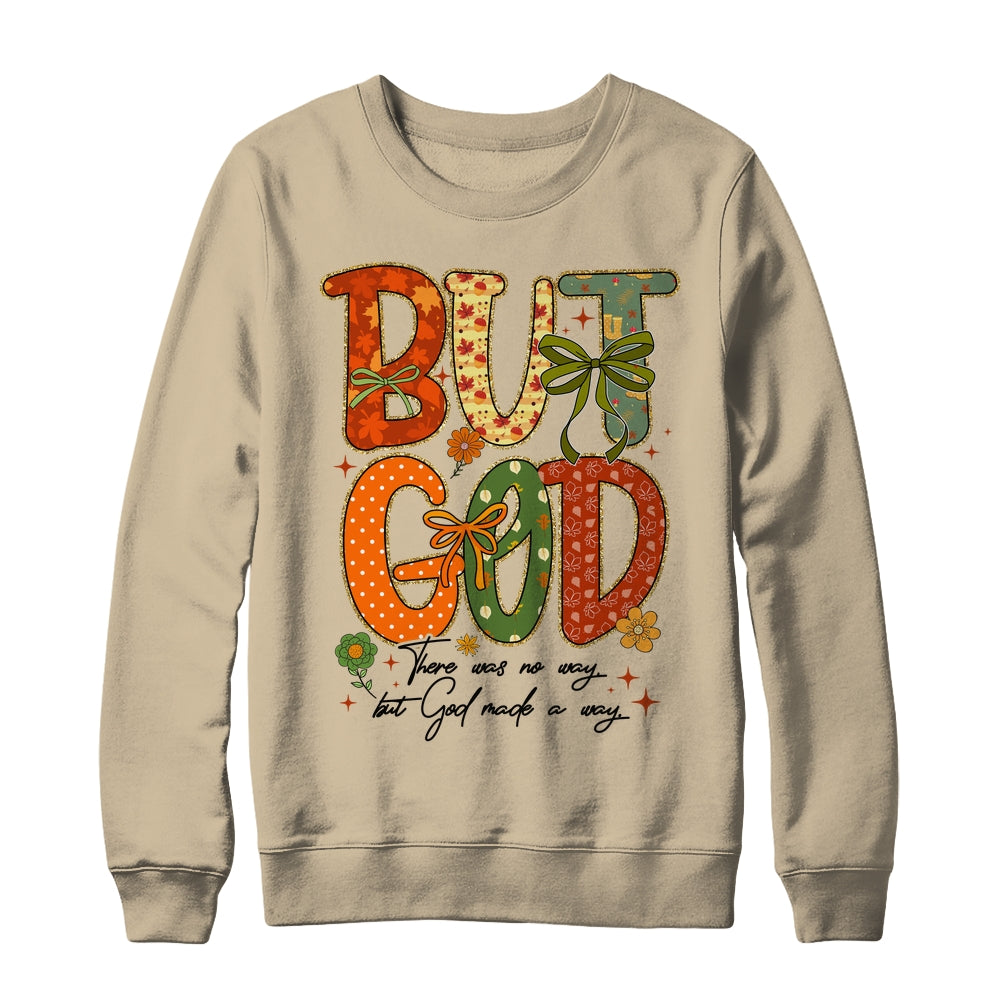 But God Christian Fall Autumn Thankful Floral Coquette Bow Shirt & Sweatshirt | siriusteestore