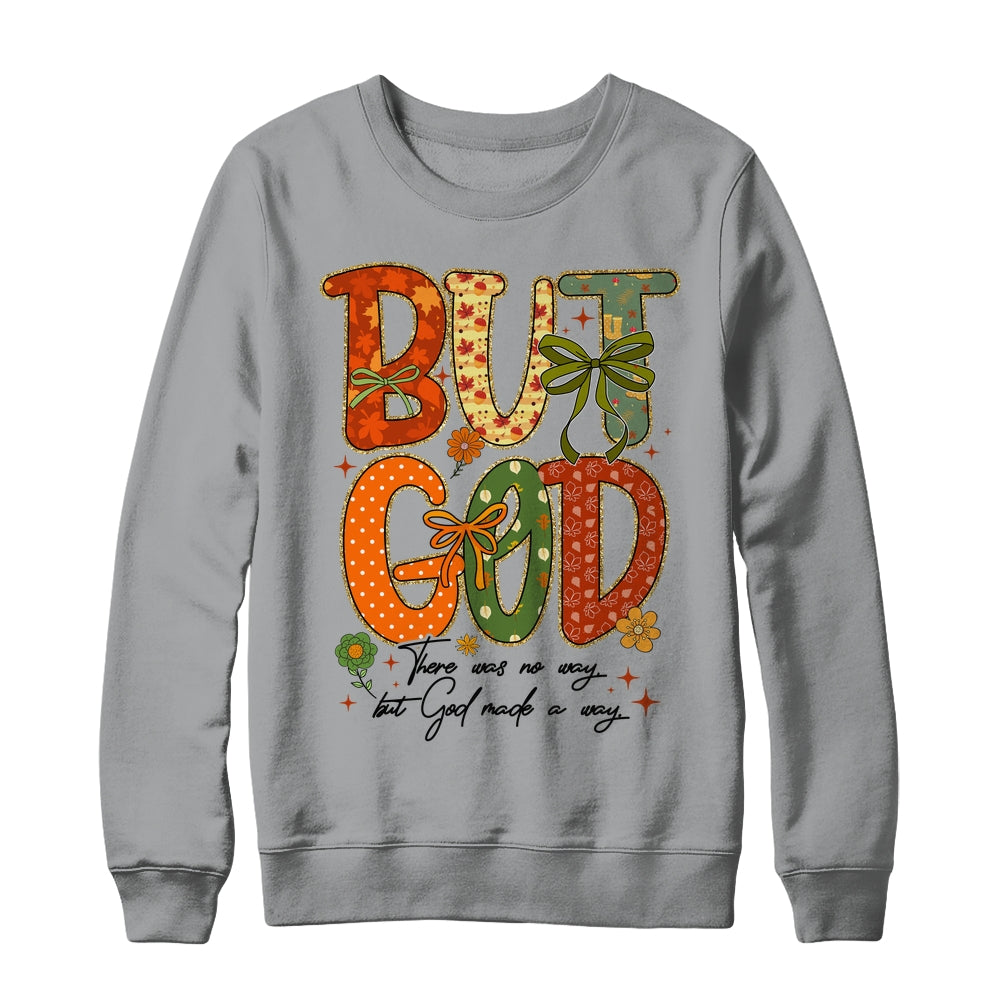 But God Christian Fall Autumn Thankful Floral Coquette Bow Shirt & Sweatshirt | siriusteestore