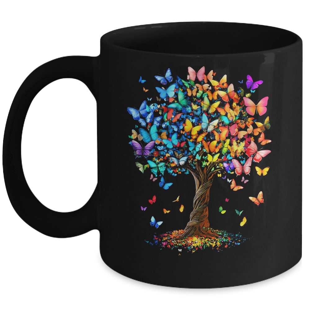 Butterflies Tree Nature Butterfly Lover Lepidopterist Women Mug | siriusteestore
