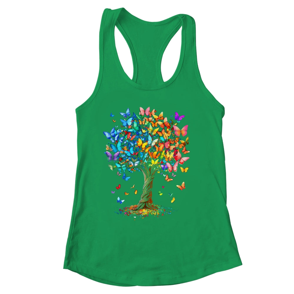 Butterflies Tree Nature Butterfly Lover Lepidopterist Women Shirt & Tank Top | siriusteestore