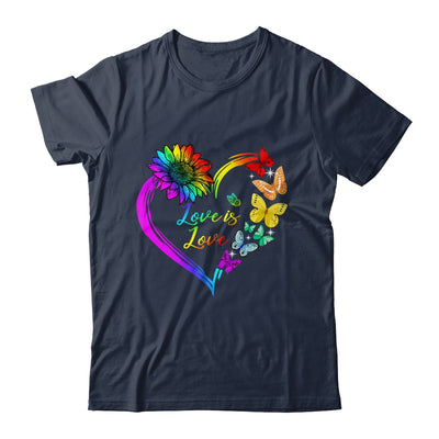 Butterfly Heart Rainbow Love Is Love LGBT Gay Lesbian Pride Shirt & Tank Top | siriusteestore