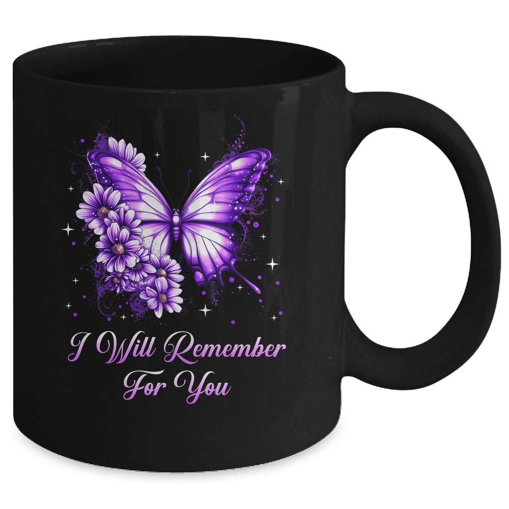 Butterfly I Will Remember For You Alzheimer's Awareness Mug | siriusteestore
