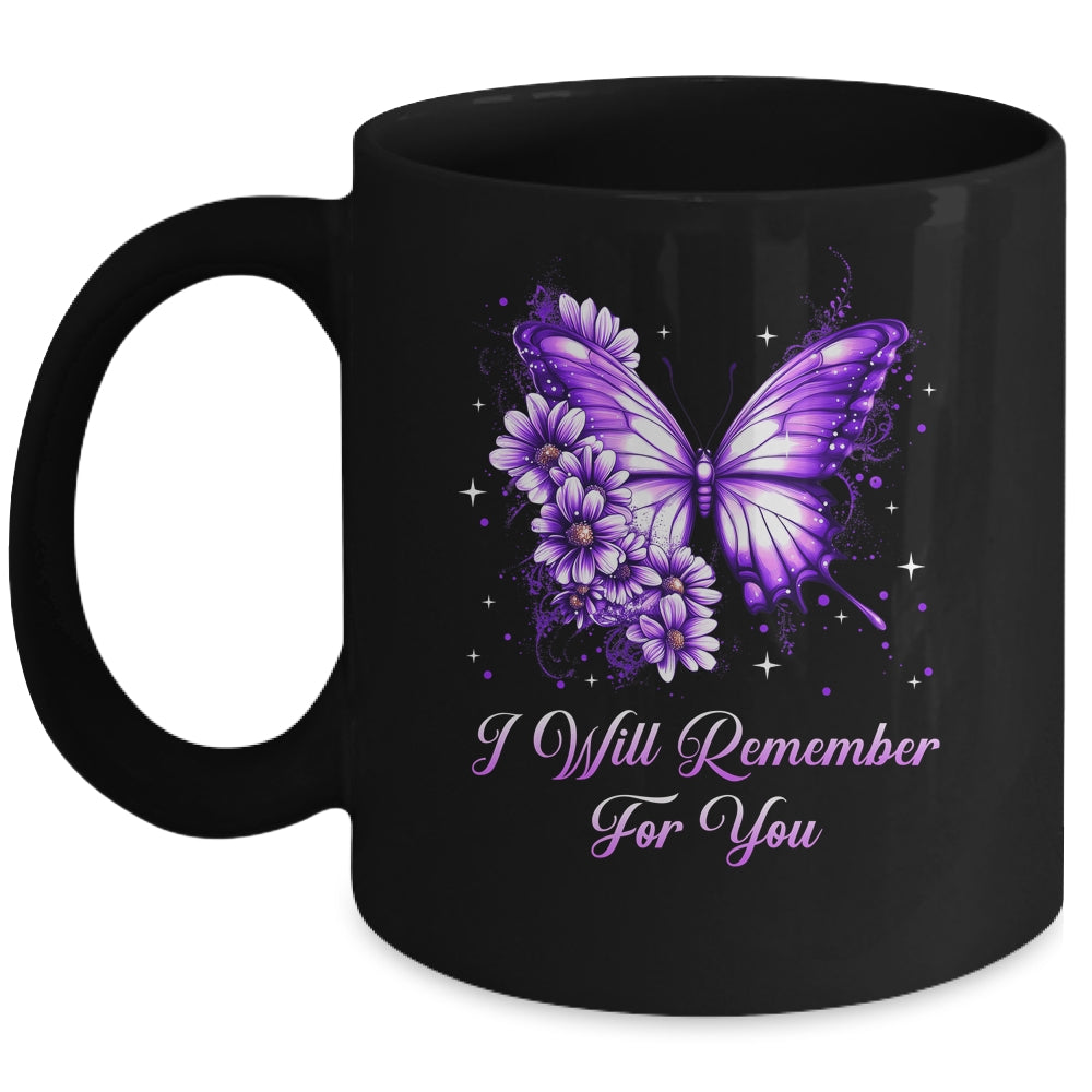 Butterfly I Will Remember For You Alzheimer's Awareness Mug | siriusteestore