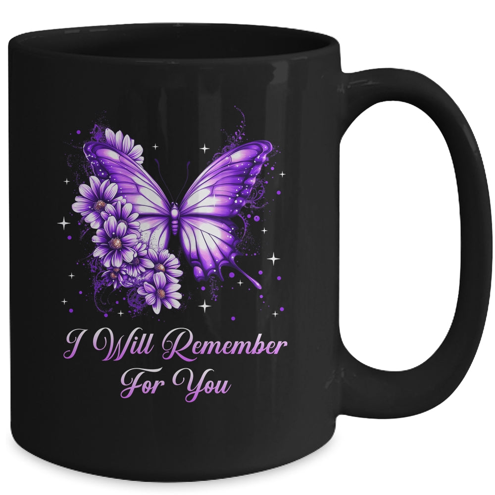 Butterfly I Will Remember For You Alzheimer's Awareness Mug | siriusteestore