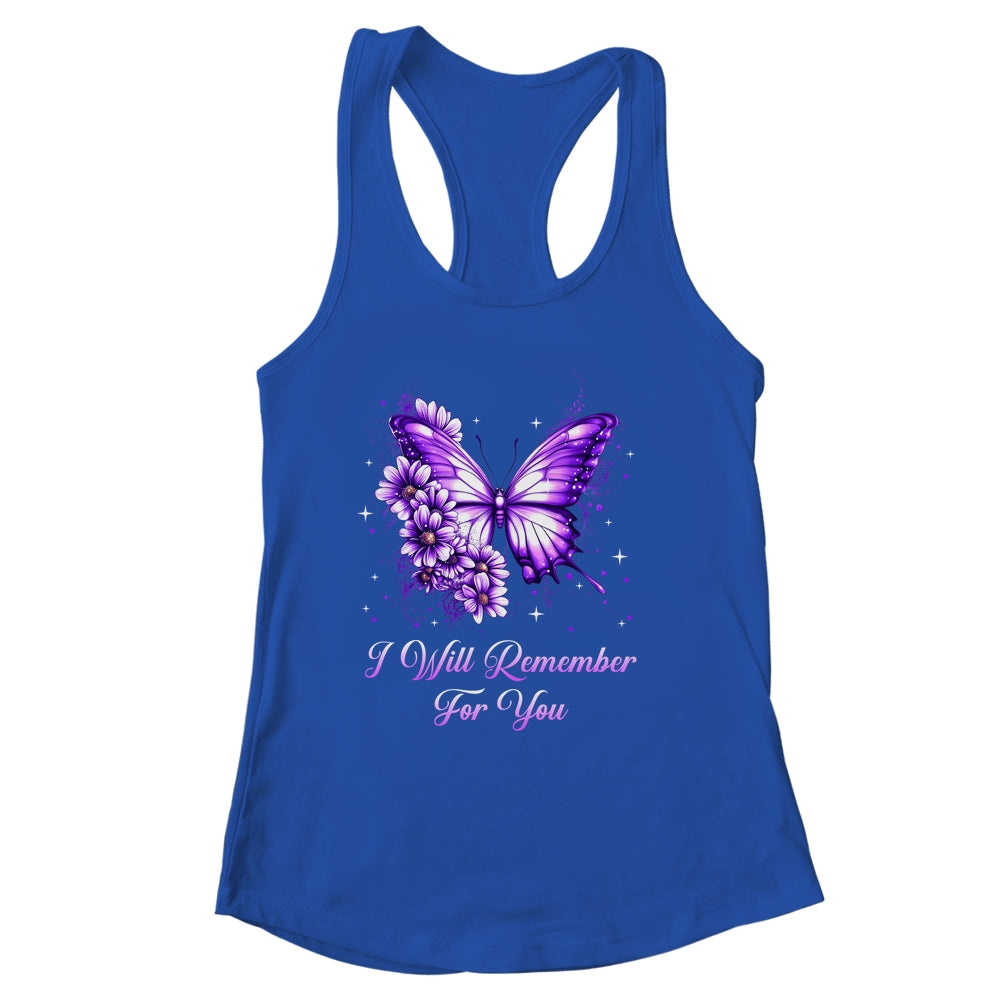 Butterfly I Will Remember For You Alzheimer's Awareness Shirt & Tank Top | siriusteestore