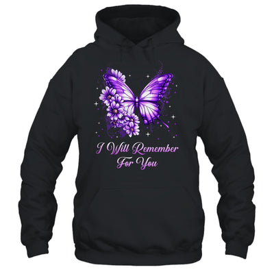 Butterfly I Will Remember For You Alzheimer's Awareness Shirt & Tank Top | siriusteestore