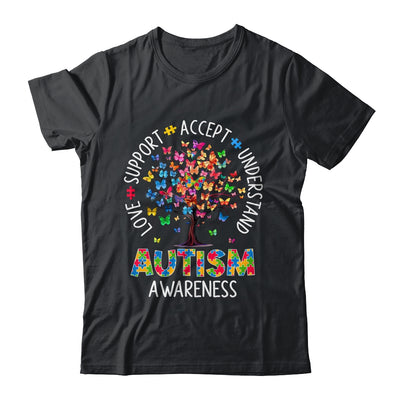 Butterfly Tree Autism Love Accept Support Autism Month Shirt & Tank Top | siriusteestore