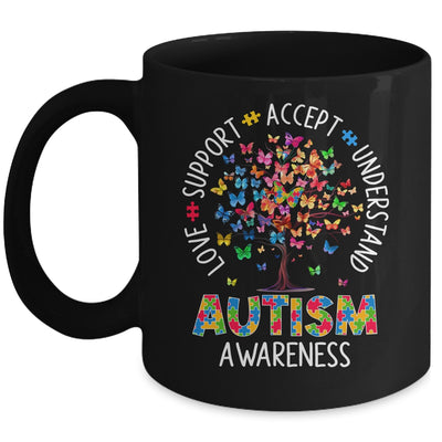Butterfly Tree Autism Love Accept Support Autism Month Mug | siriusteestore