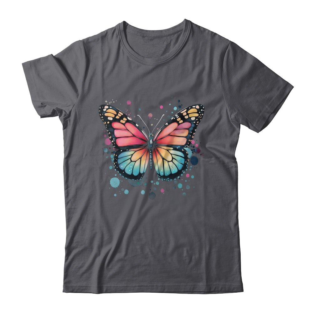 Butterfly Watercolor Design Boho Nauture Aesthetic Art Shirt & Tank Top | siriusteestore