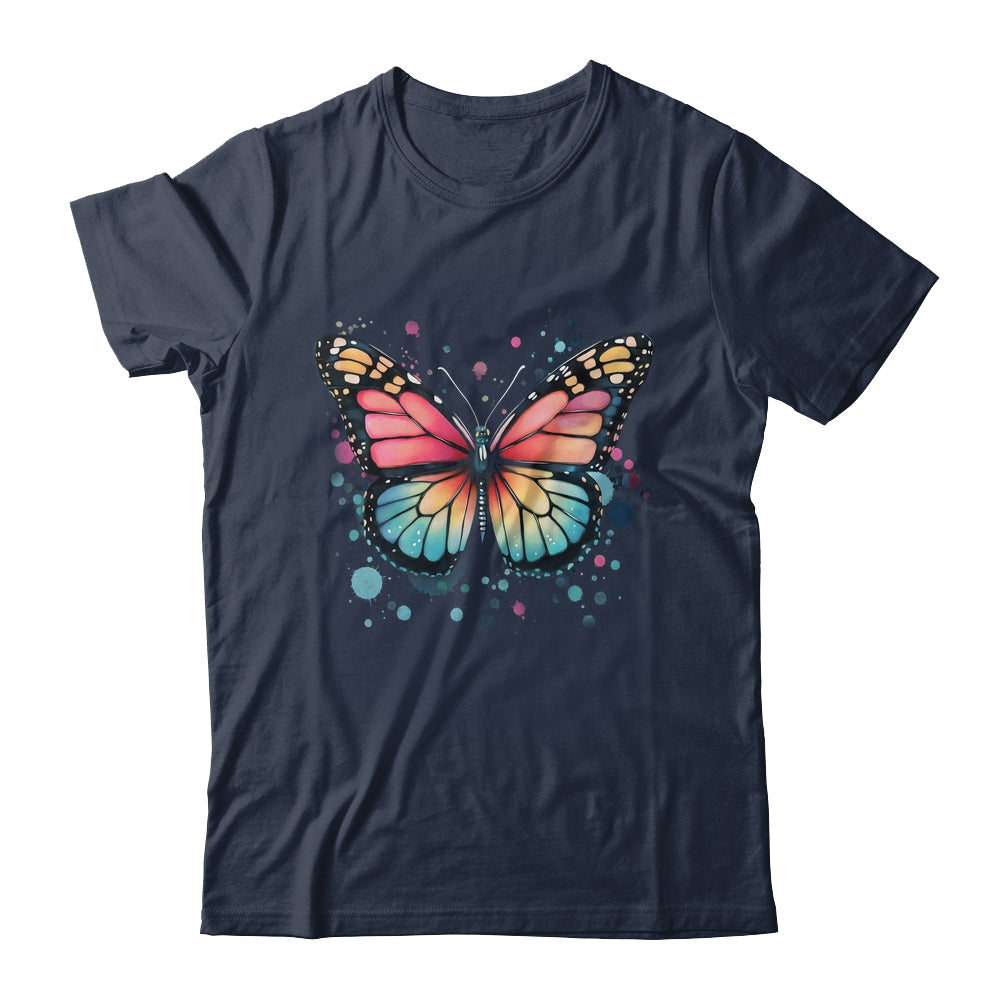 Butterfly Watercolor Design Boho Nauture Aesthetic Art Shirt & Tank Top | siriusteestore