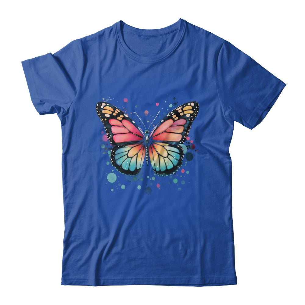 Butterfly Watercolor Design Boho Nauture Aesthetic Art Shirt & Tank Top | siriusteestore
