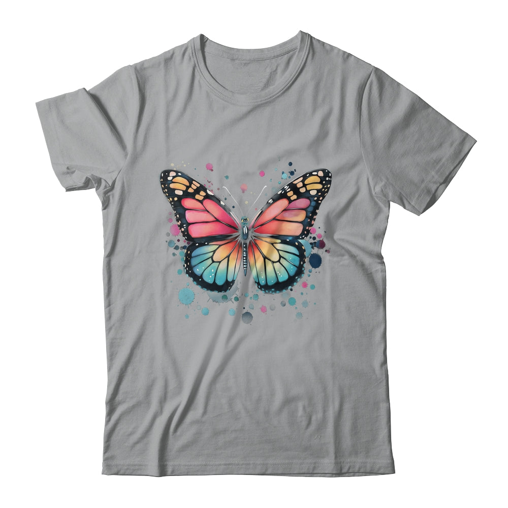 Butterfly Watercolor Design Boho Nauture Aesthetic Art Shirt & Tank Top | siriusteestore