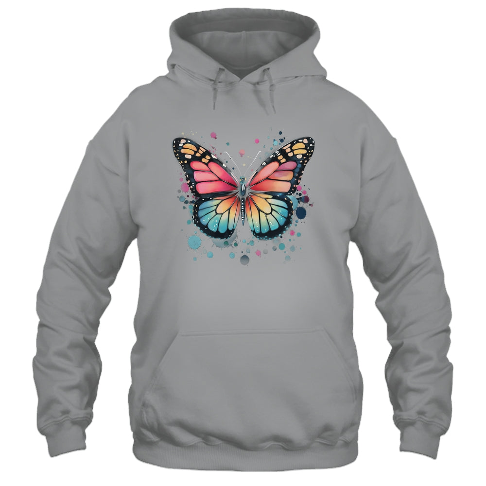 Butterfly Watercolor Design Boho Nauture Aesthetic Art Shirt & Tank Top | siriusteestore