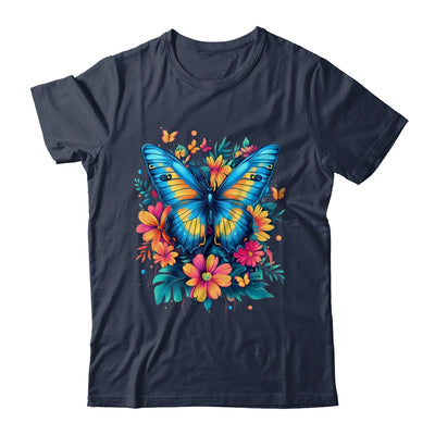 Butterfly With Flowers I Aesthetic Butterfly Boho Floral Shirt & Tank Top | siriusteestore