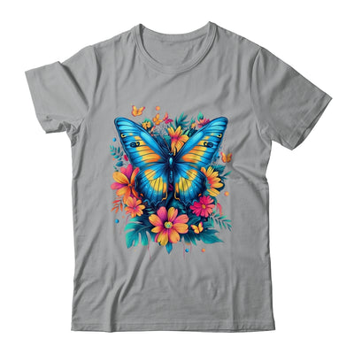 Butterfly With Flowers I Aesthetic Butterfly Boho Floral Shirt & Tank Top | siriusteestore