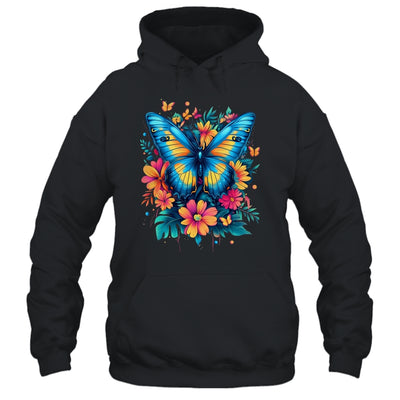 Butterfly With Flowers I Aesthetic Butterfly Boho Floral Shirt & Tank Top | siriusteestore