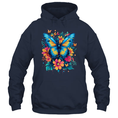 Butterfly With Flowers I Aesthetic Butterfly Boho Floral Shirt & Tank Top | siriusteestore