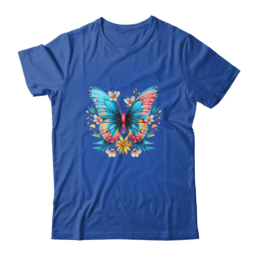 Butterfly With Flowers I Aesthetic Butterfly Shirt & Tank Top | siriusteestore