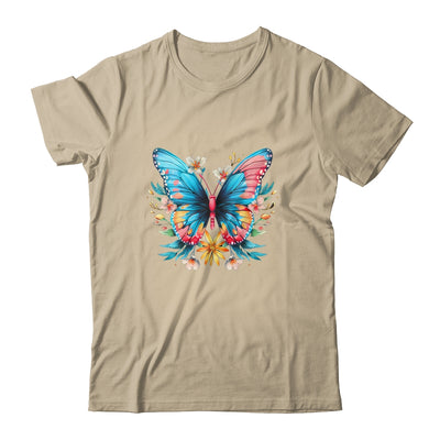 Butterfly With Flowers I Aesthetic Butterfly Shirt & Tank Top | siriusteestore