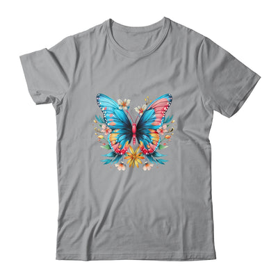 Butterfly With Flowers I Aesthetic Butterfly Shirt & Tank Top | siriusteestore