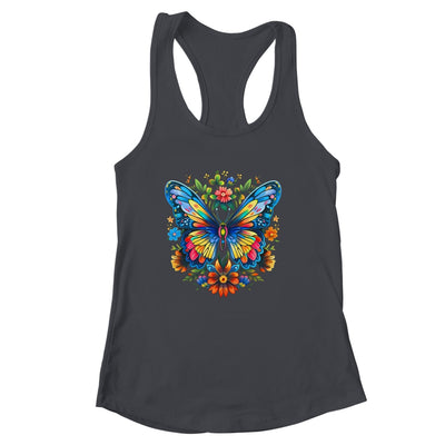 Butterfly With Flowers I Aesthetic Butterfly Girl Art Shirt & Tank Top | siriusteestore