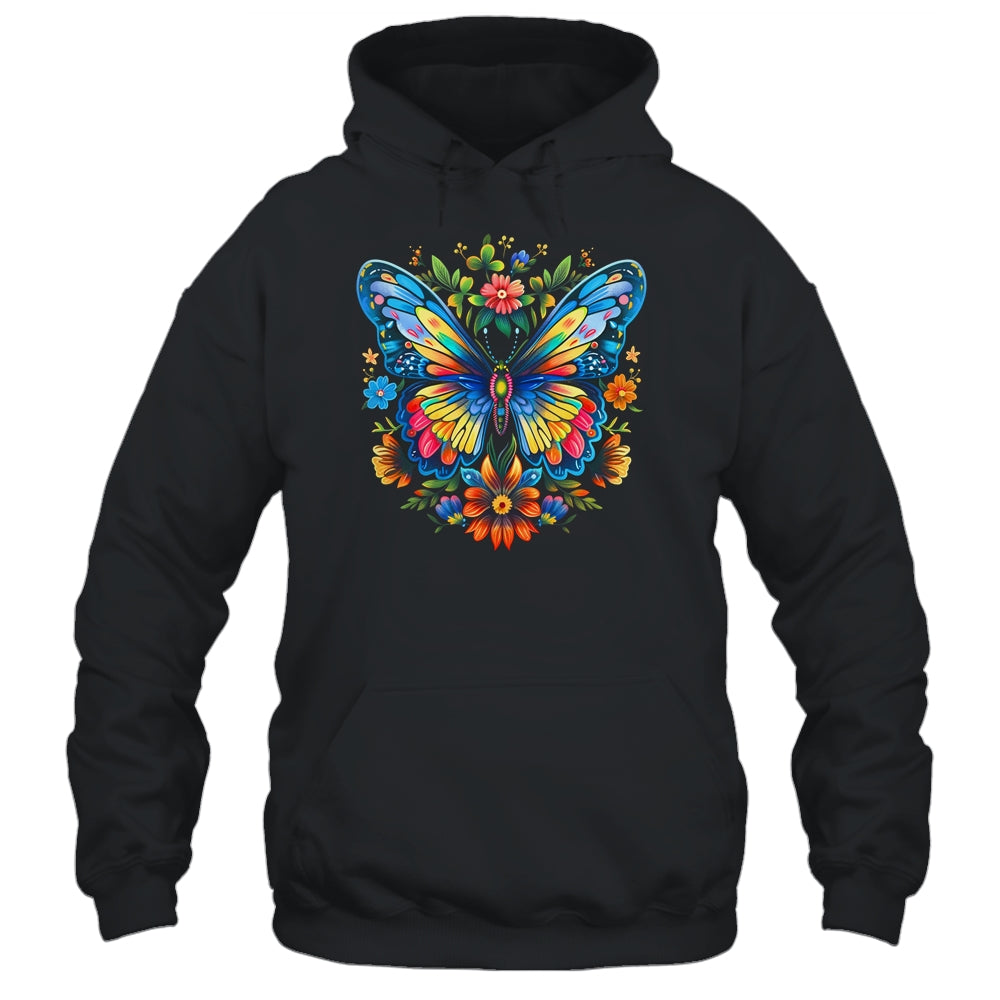 Butterfly With Flowers I Aesthetic Butterfly Girl Art Shirt & Tank Top | siriusteestore