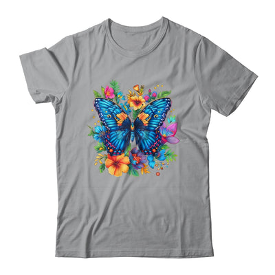 Butterfly With Flowers I Aesthetic Butterfly Lover Art Shirt & Tank Top | siriusteestore
