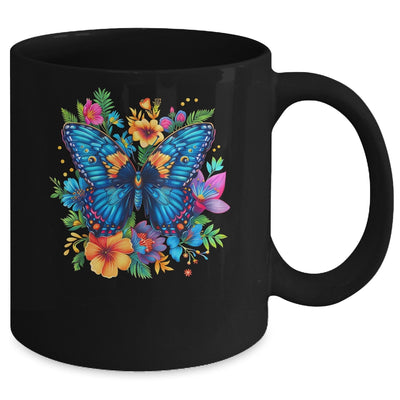Butterfly With Flowers I Aesthetic Butterfly Lover Art Mug | siriusteestore