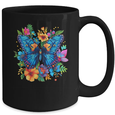 Butterfly With Flowers I Aesthetic Butterfly Lover Art Mug | siriusteestore