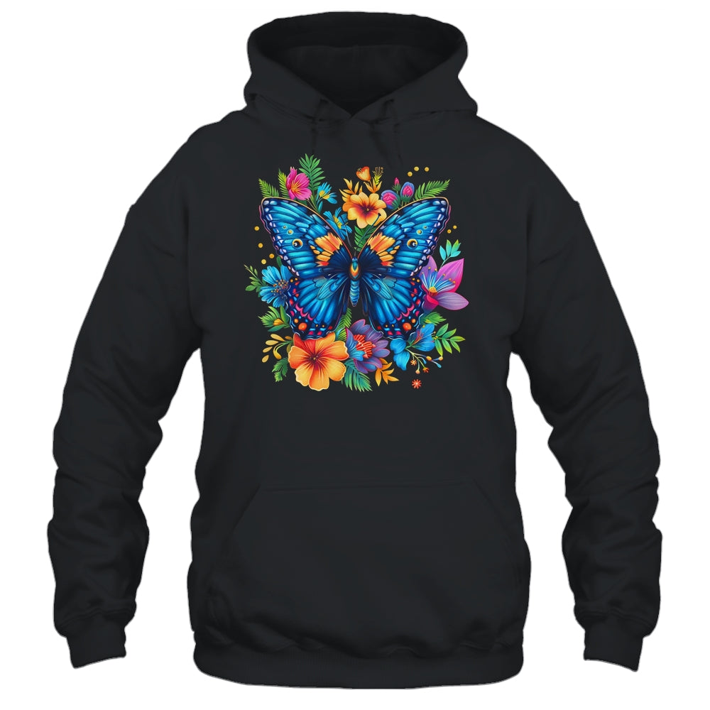 Butterfly With Flowers I Aesthetic Butterfly Lover Art Shirt & Tank Top | siriusteestore