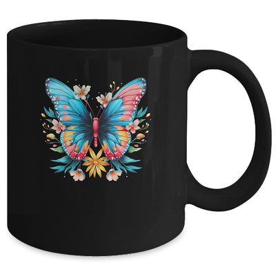 Butterfly With Flowers I Aesthetic Butterfly Mug | siriusteestore