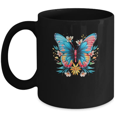 Butterfly With Flowers I Aesthetic Butterfly Mug | siriusteestore