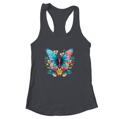 Butterfly With Flowers I Aesthetic Butterfly Shirt & Tank Top | siriusteestore