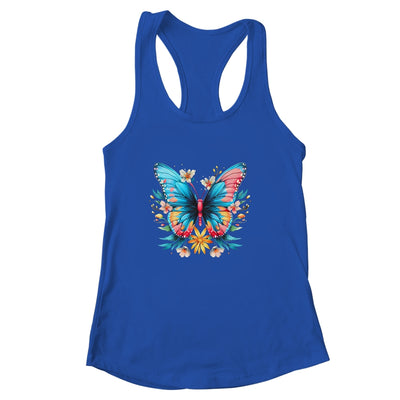 Butterfly With Flowers I Aesthetic Butterfly Shirt & Tank Top | siriusteestore