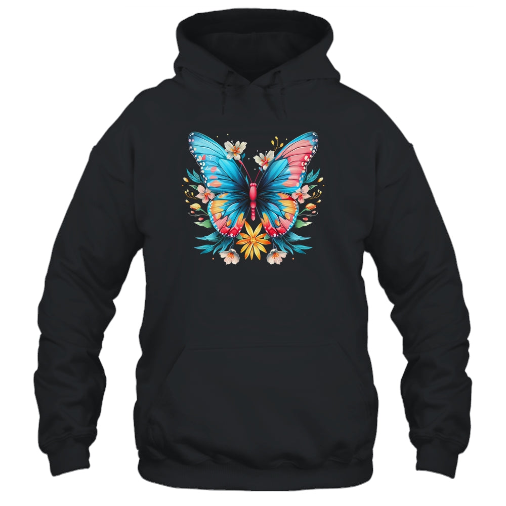 Butterfly With Flowers I Aesthetic Butterfly Shirt & Tank Top | siriusteestore