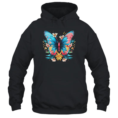 Butterfly With Flowers I Aesthetic Butterfly Shirt & Tank Top | siriusteestore