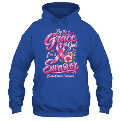 By The Grace God I'M A Survivor Breast Cancer Christian Shirt & Hoodie | siriusteestore