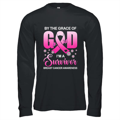By The Grace God I'm A Survivor Breast Cancer Awareness Shirt & Hoodie | siriusteestore