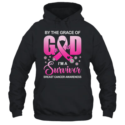 By The Grace God I'm A Survivor Breast Cancer Awareness Shirt & Hoodie | siriusteestore