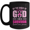 By The Grace God Im A Survivor Breast Cancer Survivor Mug | siriusteestore