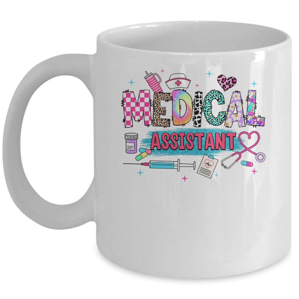 CMA Medical Assistant Nurse Leopard Stethoscope Women Work Mug | siriusteestore