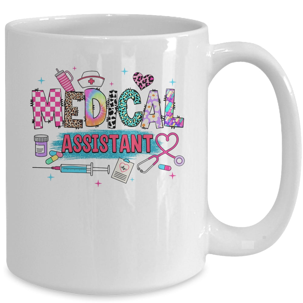 CMA Medical Assistant Nurse Leopard Stethoscope Women Work Mug | siriusteestore
