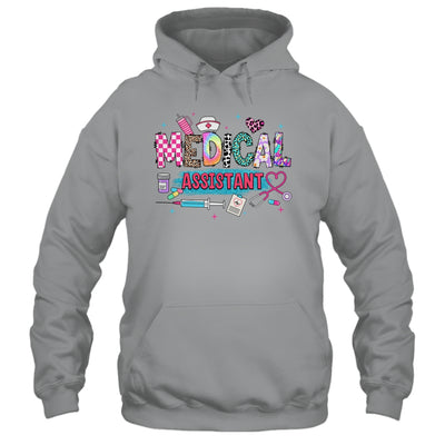 CMA Medical Assistant Nurse Leopard Stethoscope Women Work Shirt & Hoodie | siriusteestore