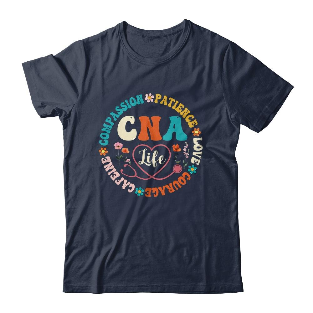 CNA Life Nurse CNA Certified Nursing Assistant Women Groovy Shirt & Hoodie | siriusteestore