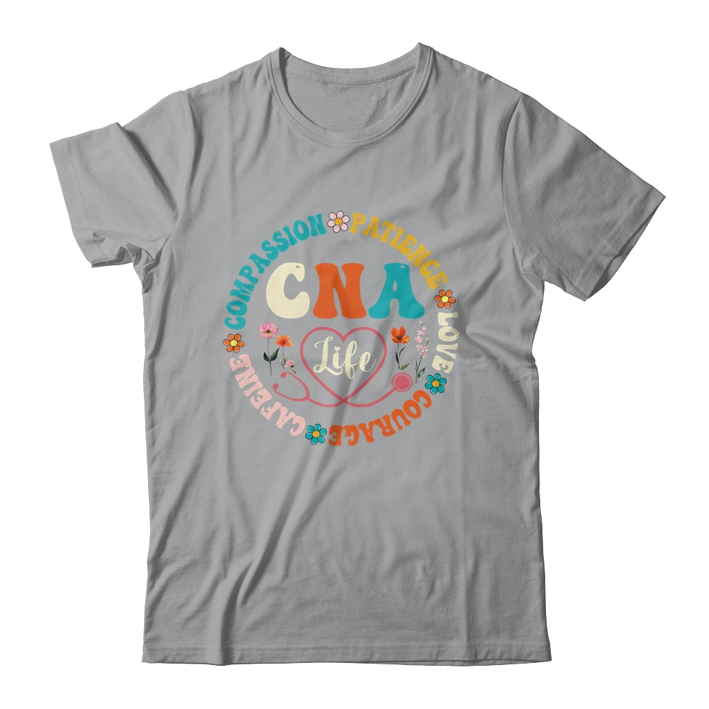 CNA Life Nurse CNA Certified Nursing Assistant Women Groovy Shirt & Hoodie | siriusteestore