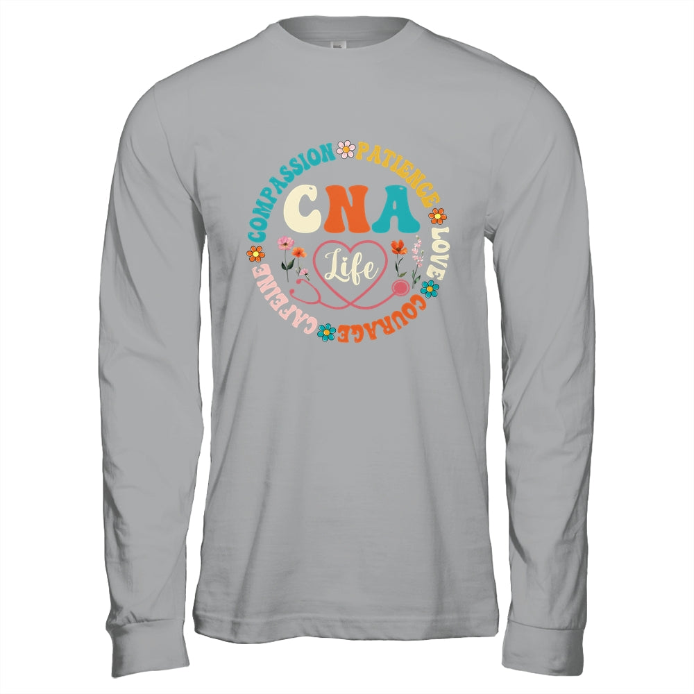 CNA Life Nurse CNA Certified Nursing Assistant Women Groovy Shirt & Hoodie | siriusteestore