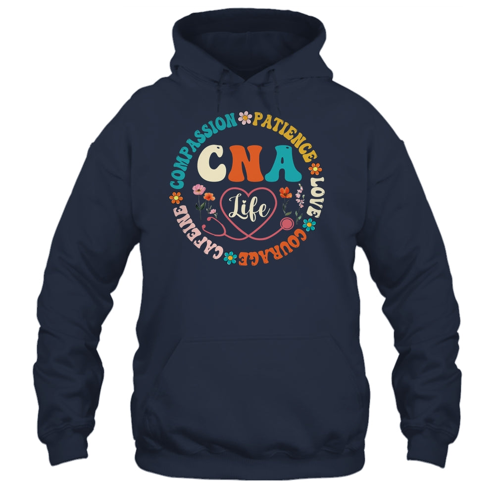 CNA Life Nurse CNA Certified Nursing Assistant Women Groovy Shirt & Hoodie | siriusteestore